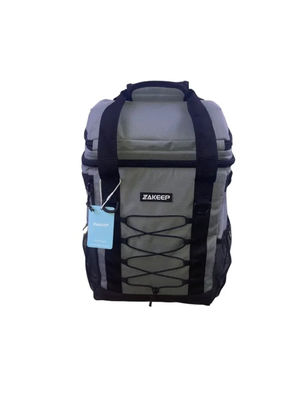 ZAKEEP Unisex Gray Polyester & EVA Insulated Cooler Backpack 24L Capacity
